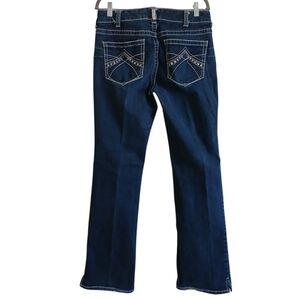 ARIAT REAL Entwined Bootcut Jeans Women's 31L Dark Wash Western Performance Mid